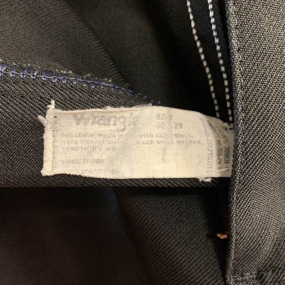 VINTAGE Wrangler Pants Mens 36x27 Black Bootcut Polyester Cowboy Western 38X28 - Picture 5 of 7